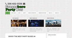 Desktop Screenshot of greensboropartybus.com