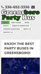Mobile Screenshot of greensboropartybus.com